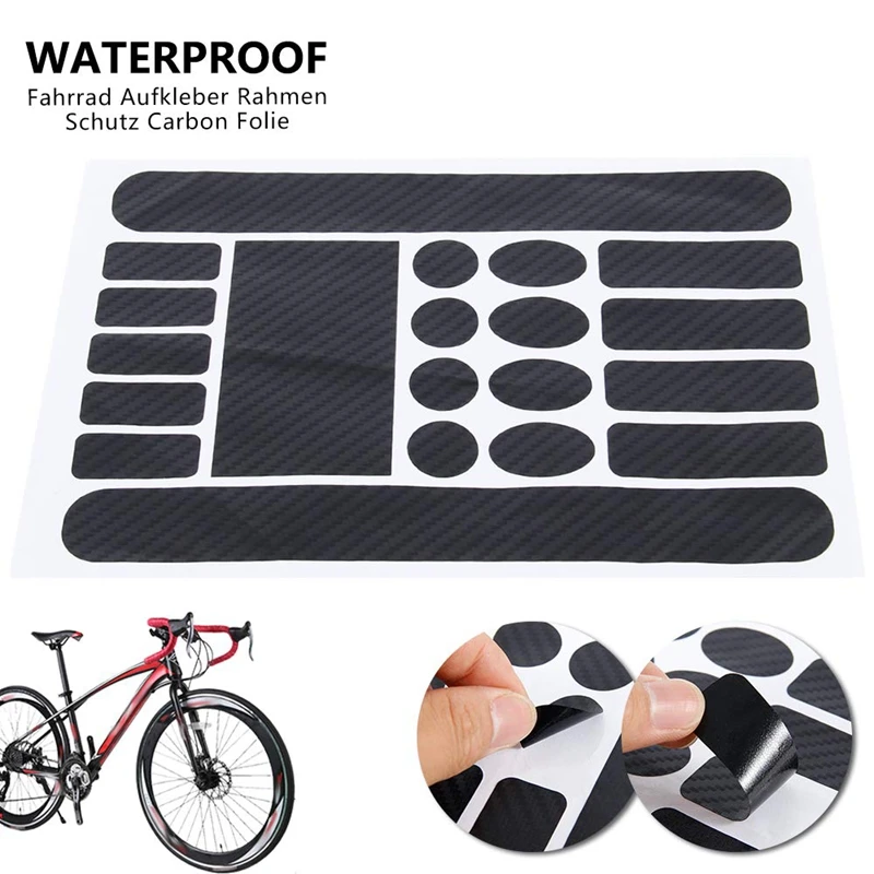 10PCS Mountain Bike Frame Front Fork Protective Film Scratch-Resistant Rhinoceros Hide Sticker for Mountain Bike Frame and Chain