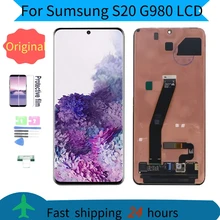 100% original AMOLED LCD pour samsung Galaxy S20 5G G998 G998F/DS LCD ensemble de numérisation d’écran tactile pour S20 pièces de réparation=