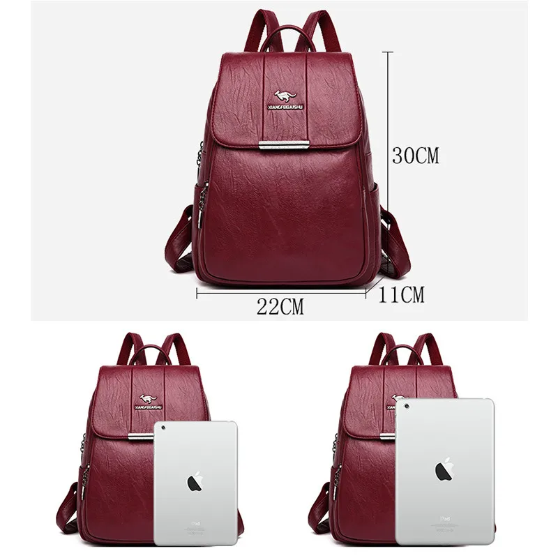 Женские кожаные рюкзаки, школьные сумки для девочек, рюкзак Sac A Dos, Женский винтажный рюкзак, дорожная сумка на плечо, высокое качество, Mochila