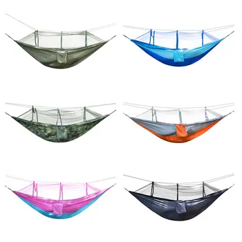 

Portable Size Lightweight High Strength Mosquito Net Parachute Hammock Hanging Bed for Outdoor Camping Hunting