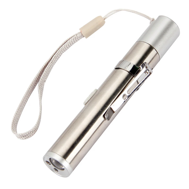 

USB Rechargeable LED Laser Flashlight High Quality Powerful Mini LED Torch Pen Design Hanging Flash Light With Metal Clip