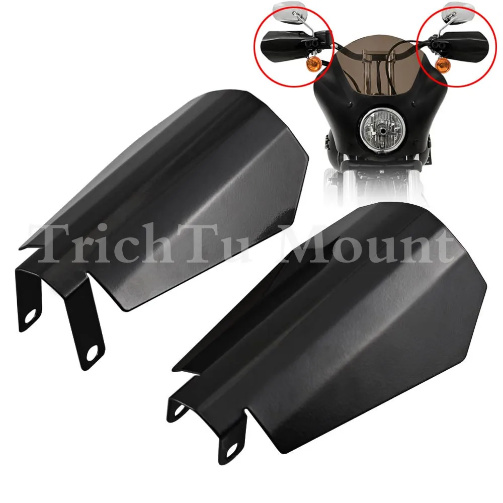 Motorcycle Handguards Coffin Cut Hand Guard Black for Dyna & 2006 & Older Baggers Electra Street Road Glide Road King & FXR's with Upgraded Controls. 
