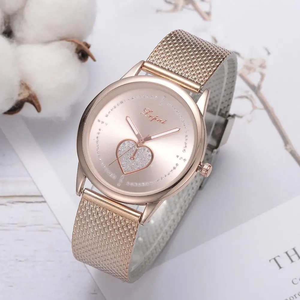 Топ Бренд роскошные женские часы унисекс пара сердце горный хрусталь Круглый