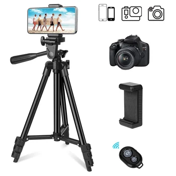 

Cellphone Camera Tripod with Built-in Spirit Level for Phone Video Camera Compatible With Nikon Canon Sony GoPro Hero 7/6/5 Con