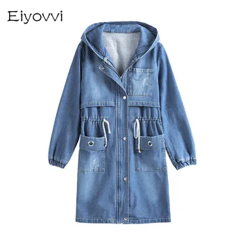 

Trench Long Female Coat For Women Elegant Manteau Femme Waist Collection Plus Size Vintage Boho Overcoat Tunic Cowboy Jacket