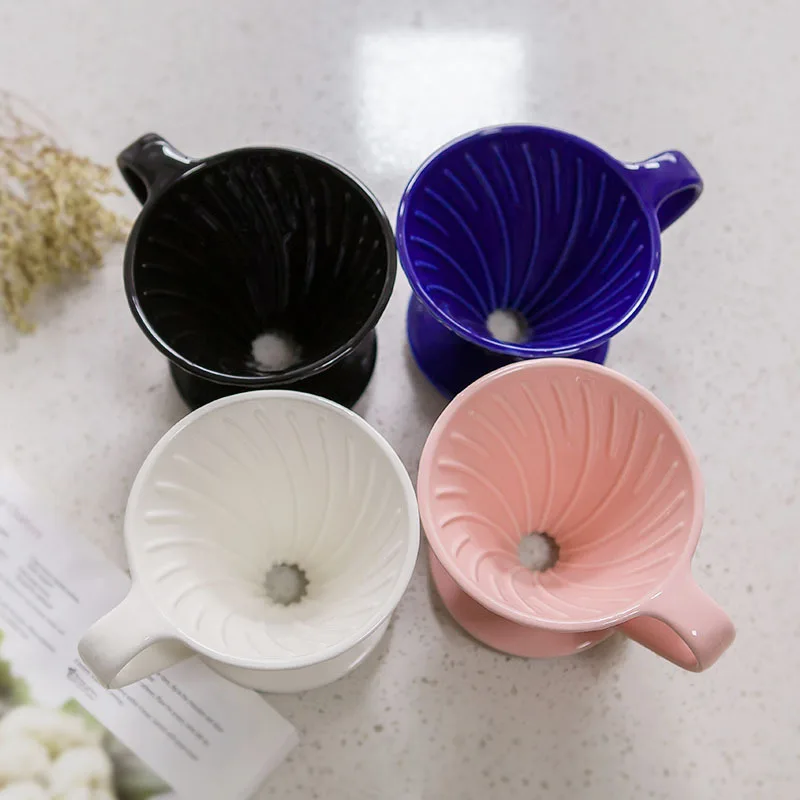 Filtro de café de cerámica, reciclaje, estilo embudo, adecuado para olla de  café en la nube, varias macetas de café de plástico hechas a mano|Filtros  de café| - AliExpress