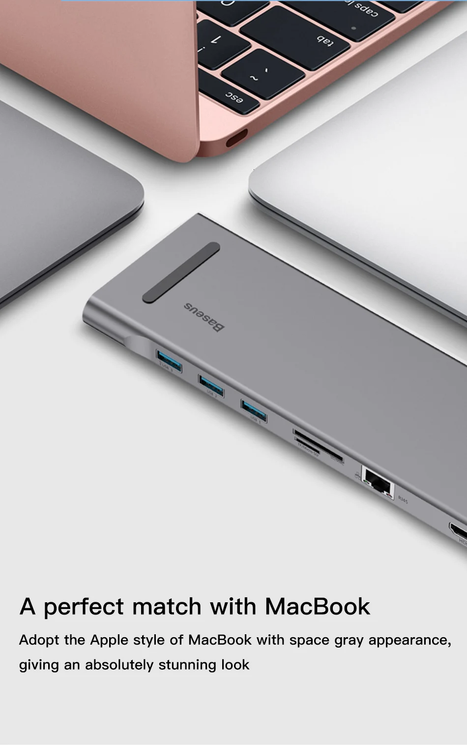 Baseus USB C концентратор type C к HDMI VGA RJ45 несколько портов USB 3,0 USB3.0 type-C разветвитель для Macbook Pro Air USB-C концентратор адаптер питания