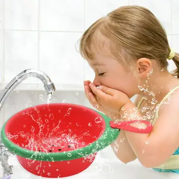 

Using Environmental Protection Materials Children Face Foot Washbasin Silicone Thicken Colorful Mini Wash Basin for Baby