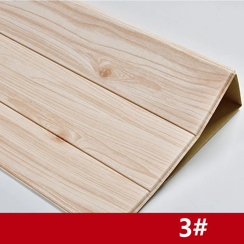 Style3 3D деревянная Настенная Наклейка для гостиной домашний декор PE пена водонепроницаемое покрытие для стен обои для телевизора фон для детской комнаты 3D наклейка s - Цвет: Style3