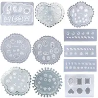 Nail Art Silicone Mold Leaves Flower DIY Craft Jewelry Decoration Accessories 3D Nail Art Mold Transparent DIY Pendant Tools 1