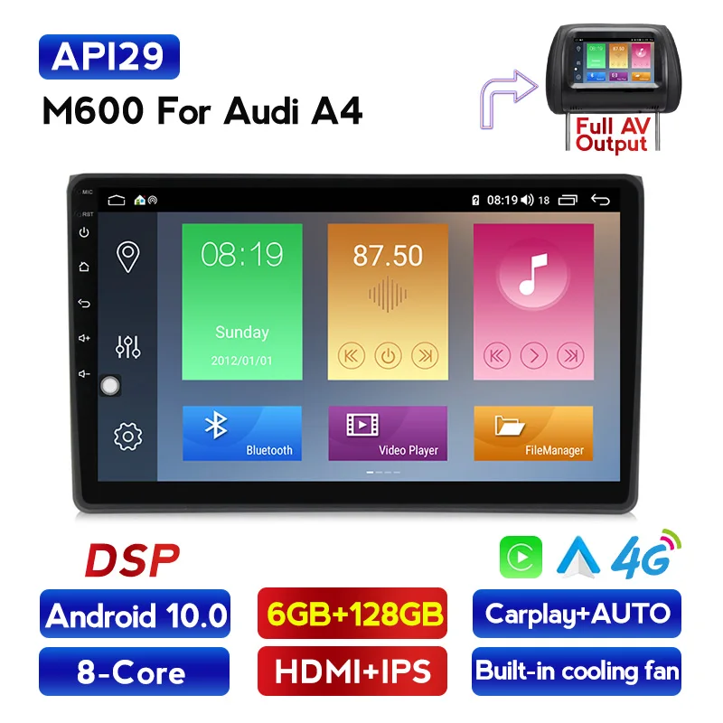 IPS Экран 2Din Android 10 4 аппарат не привязан к оператору сотовой связи автомобиля GPS для