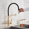 rozin Filter Kitchen Faucet Brushed Gold 360 Swivel Pure Water Faucets for Kitchen Black Pull Down Purification Water Mixer Tap ► Photo 2/6