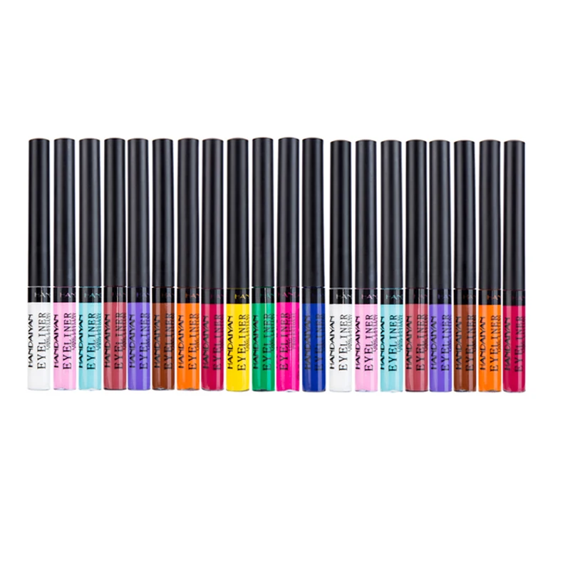 

Handaiyan 12Pcs/Lot Matte Liquid Eyeliner Bright Color Waterproof Eye Liner Pencil Long-Lasting White Eye Liner Pen Eyes Makeu