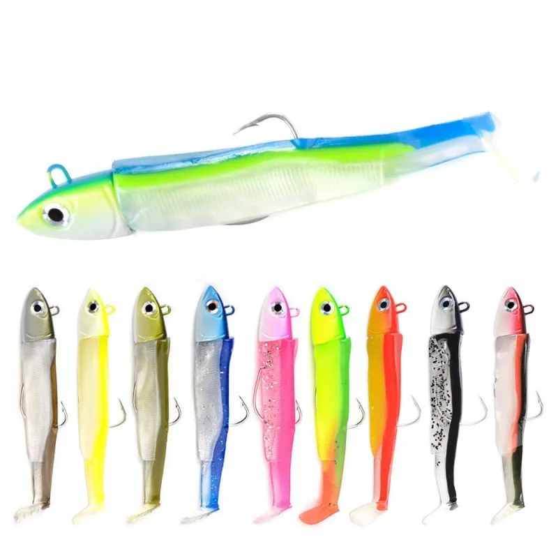 

5/10/12/25g Minnow Lead Head Soft Fishing Lure Wobblers Jig Head Silicone Bait Offset Hook Jigging Fishing Tackle For Bass Pike