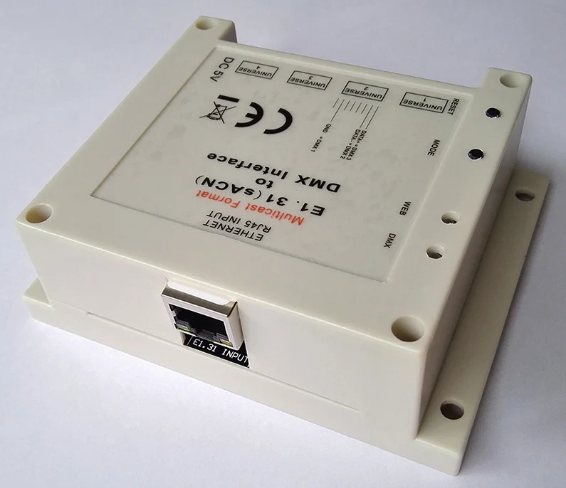 Совместимость с ChamSys MagicQ, E1.31(sACN) для DMX интерфейса/моста, 4 DMX512 вселенных выход до 2048 каналов DMX