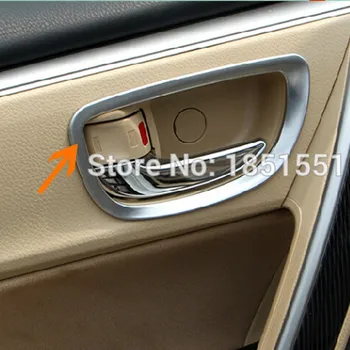 

4pcs/lots Inner Door Handle Trim Bowl Cover Decoration Box Ring Auto Accessories For TOYOTA Corolla 2014 YT-72126