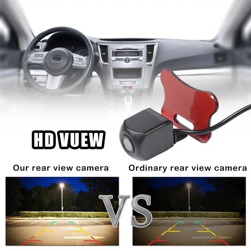 

Car Front Rear View Camera Dual Switching Control Glimmering HD 180 Fish Eye Lens Night Vision Parking Backup Camera