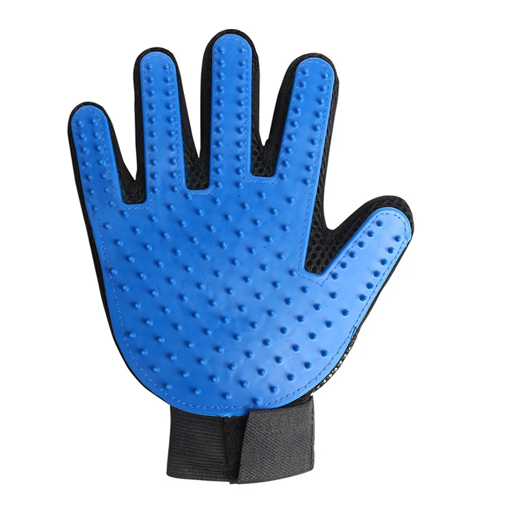 Pet Dog Cat Grooming Cleaning Brush Gloves Effective Deshedding Back Massage Animal Bathing Hair Removal Gloves Dog Combs (1)