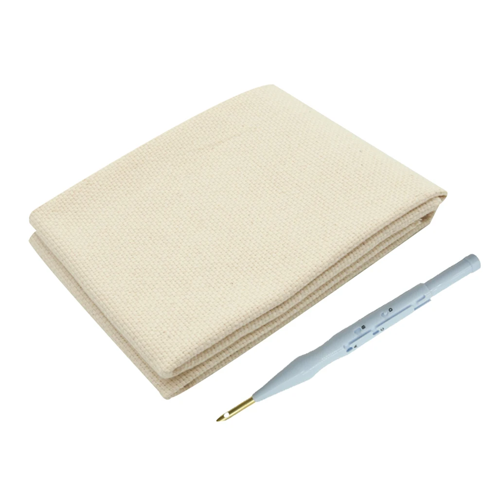 Blank Cotton Monk's Aida Cloth for Embroidery/Rug Hooking Sewing 13x13'' Blank Cotton Monk's Aida Cloth for Embroidery/Rug Hooking Sewing 13x13''
