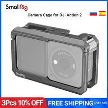 

SmallRig Camera Cage for DJI Action 2 Full Cage with cold shoe for Tripod microphones LED lights Camera Accessories 3661