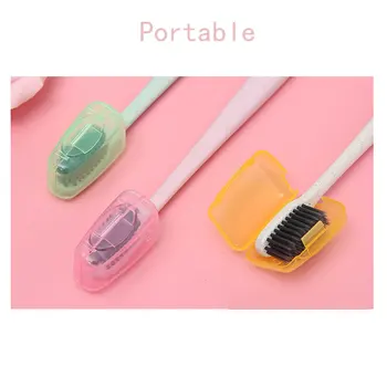 

6pcs/lot Very Cheap Colorful Toothbrush Case Potable Travel Toothbrush Protector Toothbrush Head Cap Germproof Case