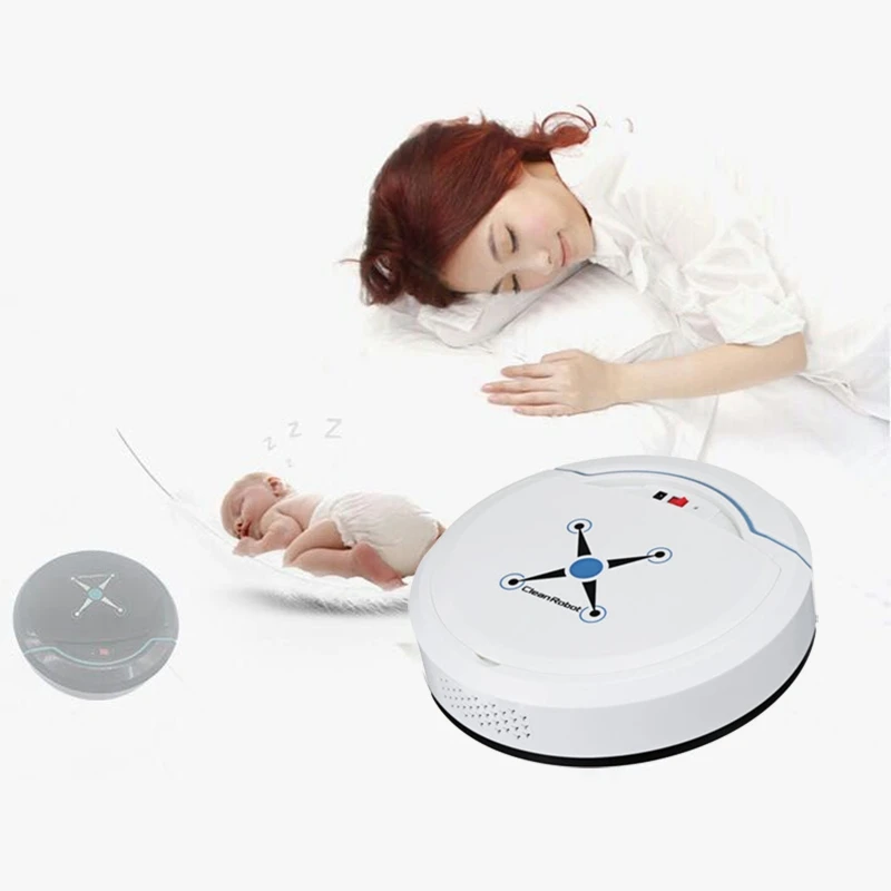 

Auto Vacuum Cleaner Robot Cleaning Home Automatic Mop Dust Clean Sweep white