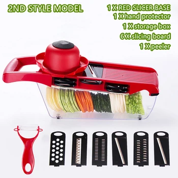 

Manual Vegetable Cutter Kitchen Accessories Mandoline Slicer Cutter Chopper And Grater Potato Peeler Adjustable Multifunctional