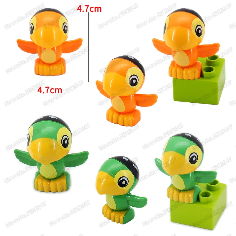 

Children's Building Blocks Toy City Pet Pirate Animal Parrot Educational Animal Model Legoingly Duploinglys Christmas Gifts Toys