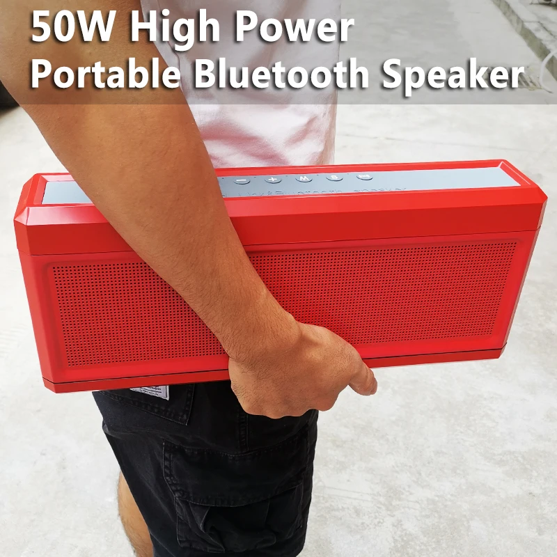 

50W Powerful Bluetooth Speaker High Power Wireless Column Home Theater Music Center For Computer Speakers Subwoofer caixa de som