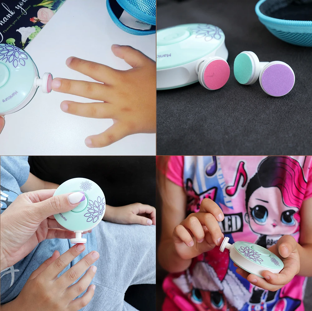 ELERA Baby Electric Nail Trimmer Kid Nail Polisher Tool Baby Care Kit Manicure Set Easy To Trim Nail File Clippers For Newborn 2