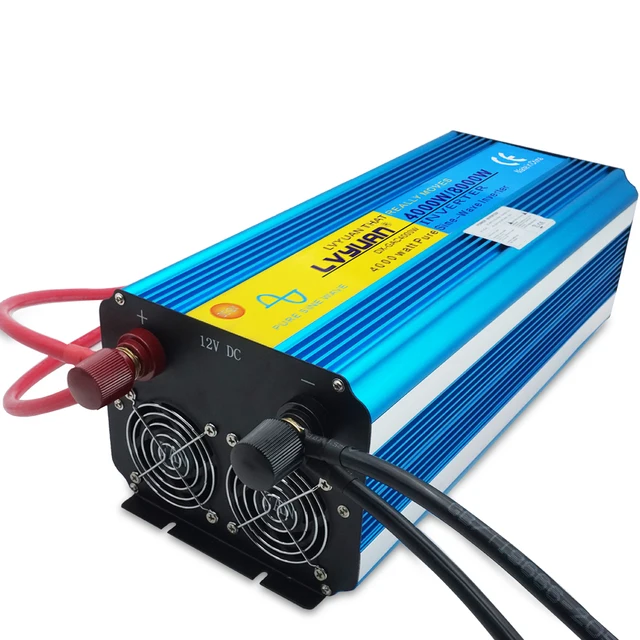 4000w Reiner Sinus-wechselrichter 12v 220v Sinus-wechselrichter-transformator  Mit Drahtloser Fernbedienung Led-anzeige 2 Usb-anschluss Fr Auto-camping