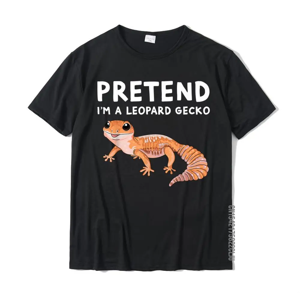 Cool T Shirt New Design Short Sleeve Party 100% Cotton Round Collar Mens Tops & Tees Gift Tops T Shirt Father Day Gecko Halloween Costume Pretend I'm A Leopard Gecko T-Shirt__34818 black