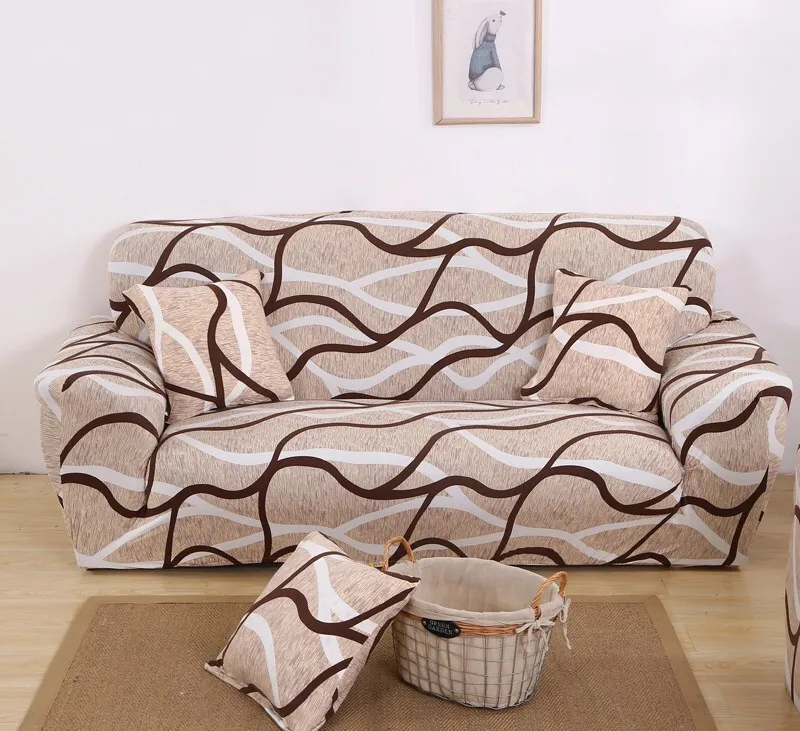 Modern Spandex Stretch Sofa Cover for Living Room Printed Couch Cover Slipcovers for 1/2/3/4-seater funda sofa housse de canap