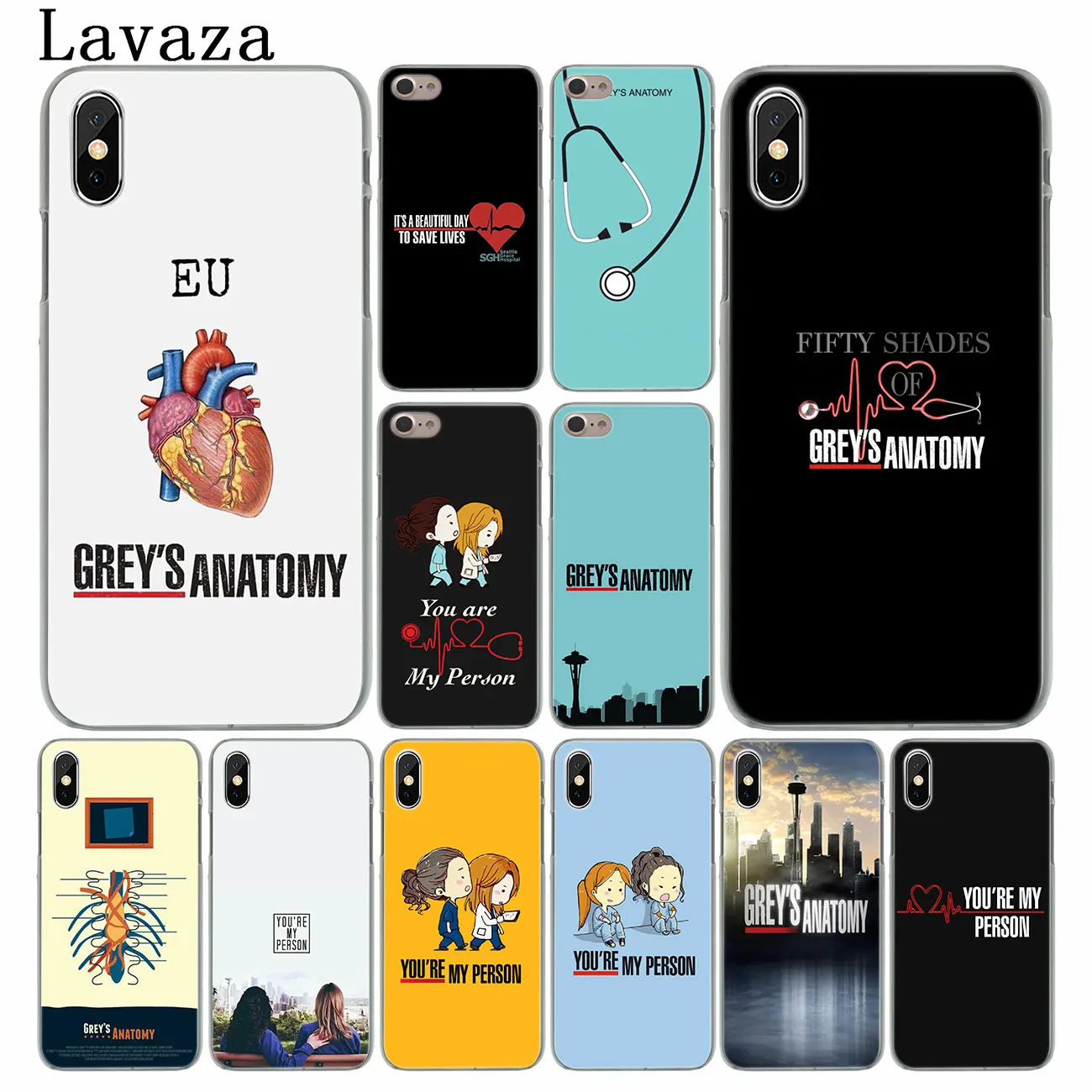 Твердый чехол для телефона Lavaza Greys серого цвета iPhone XR XS X 11 Pro Max 10 7 8 6 6S 5 SE 4
