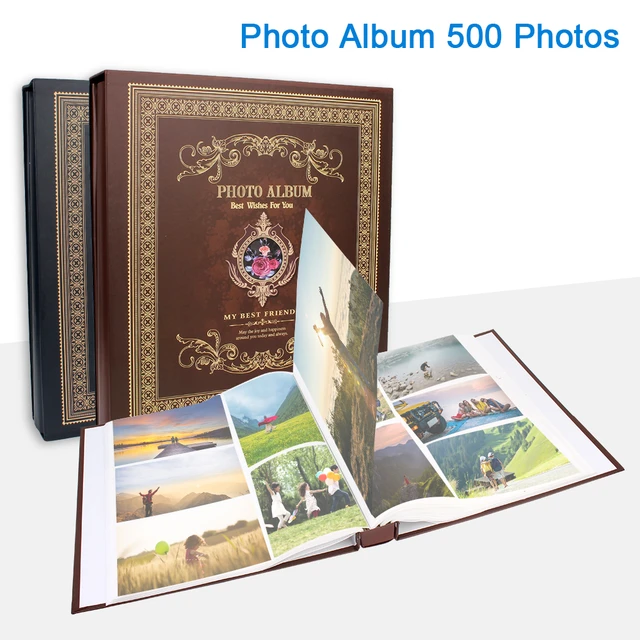 Fashion Leather Albums with 4R 200 Photos, Insert Pages, Home Birthday Gift  Gallery - Perfect for Travel