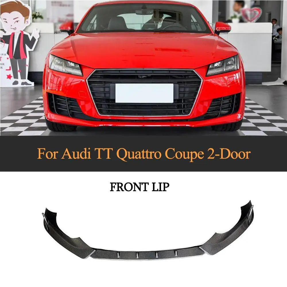 TT автомобильный передний бампер спойлер диффузор для Audi TT стандарт только- углеродное волокно передний спойлер сплиттеры