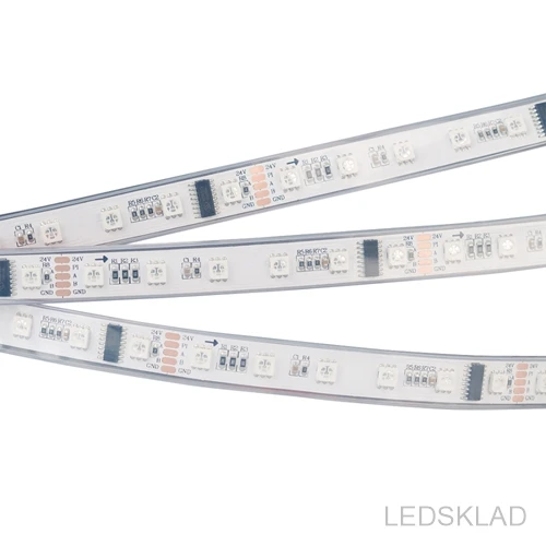 024498 Лента DMX-5000P 24V RGB (5060 300 LEDx6) (ARL Закрытый IP66)-5м. Arlight | Лампы и освещение