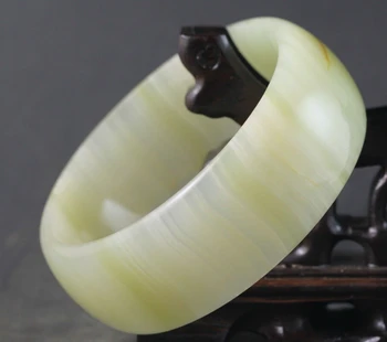 

FREE SHIPPING 001177 Pure natural Chinese fine stone wide bracelet,beautiful bangle