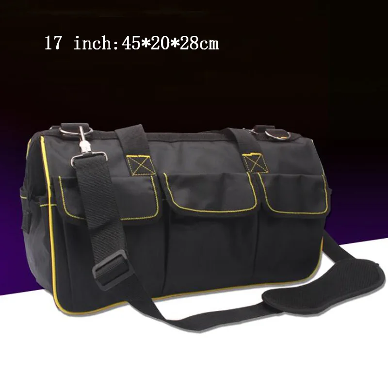 17 Inch Многофункциональная сумка для инструмента 12/15/17 дюймов Сумка на одно плечо набор инструментов для ремонта сумка для хранения электрик Оксфорд сумка большой емкости комплект - Цвет: 17 Inch