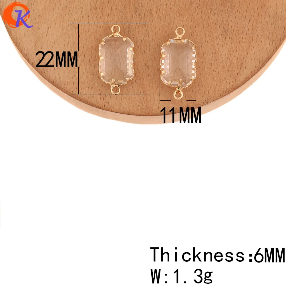 Cordial Design 40Pcs Jewelry Accessories/Pendant/Hand Made/DIY Making/Earrings Connectors/Crystal Charms/Earring Findings - Цвет: 11X22MM