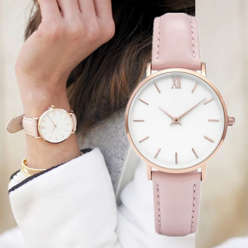 

2020 New Fashion Simple Women Watches Casual Ladies Leather Quartz Watch Watch Woman Clocks Vrouwen Zegarek Damski watch