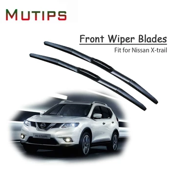 

1Set Rubber Car Front Wiper Blade Kit For Nissan X-trail 2018 2017 2016-2001 T30 T31 T32 Original Wiper Accessories