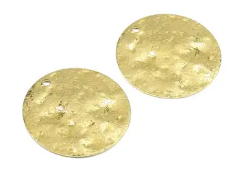 

Brass Wavy Round Charms - Raw Brass Wavy Round Earrings and Pendant -12PCS/LOT- 20.23x20.23x0.91mm - PP2586