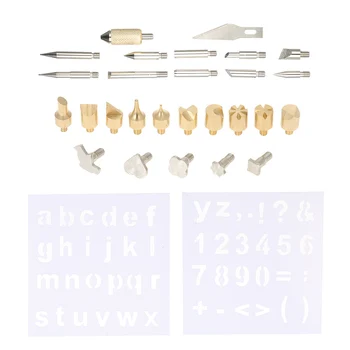 

Hot Electric Adjustable Temperature Welding Soldering Iron Kit 60W Carving Pyrography Tool Wood Embossing Pen Set 28PCS