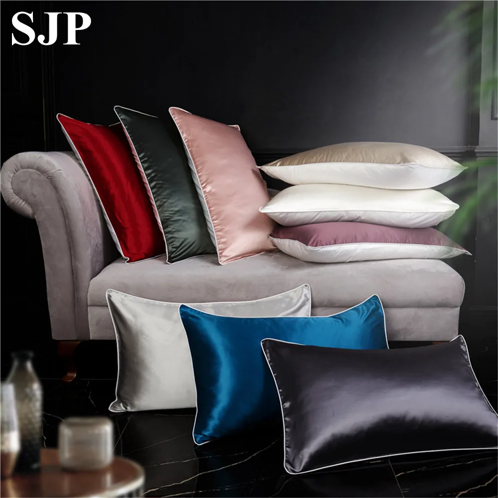 

Beauty Authentic 19 100 Silk Pillowcase Single-Sided 100 Silk Pillowcase Silk Satin Plain Single Soft Pillowcase Cover Solid