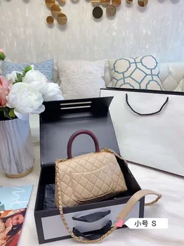 

Luxury leather handbag caviar skin pattern high quality female bag shoulder bag