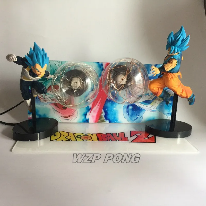 21 см Dragon Ball Son Goku vs Vegeta светодиодное украшение фигурка куклы игрушки ПВХ фигурка Коллекция Модель игрушки подарок