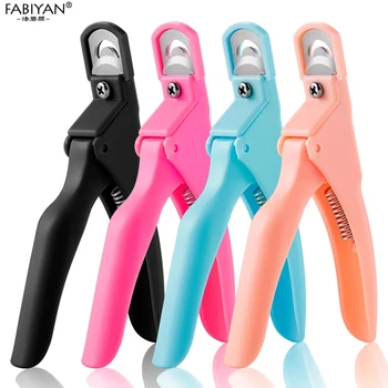 

Nail Art Tips Clipper Trimmer Scissors Round Edge Finger Cutter Flase Nails Manicure Tool Plastic