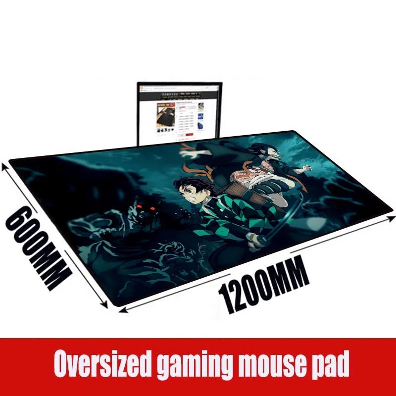 

MRGBEST 1200X600X3MM Anime Demon Slayer Kimetsu No Yaiba Mouse Mat Gaming Mouse Pad Speed Keyboard Mouse Mat Laptop PC Desk Pad