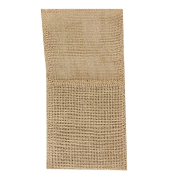 

New 1Pcs Jute Hessian Burlap Linen Lace Cutlery Holder Vintage Birthday Wedding Party Decorations Tableware Supplies